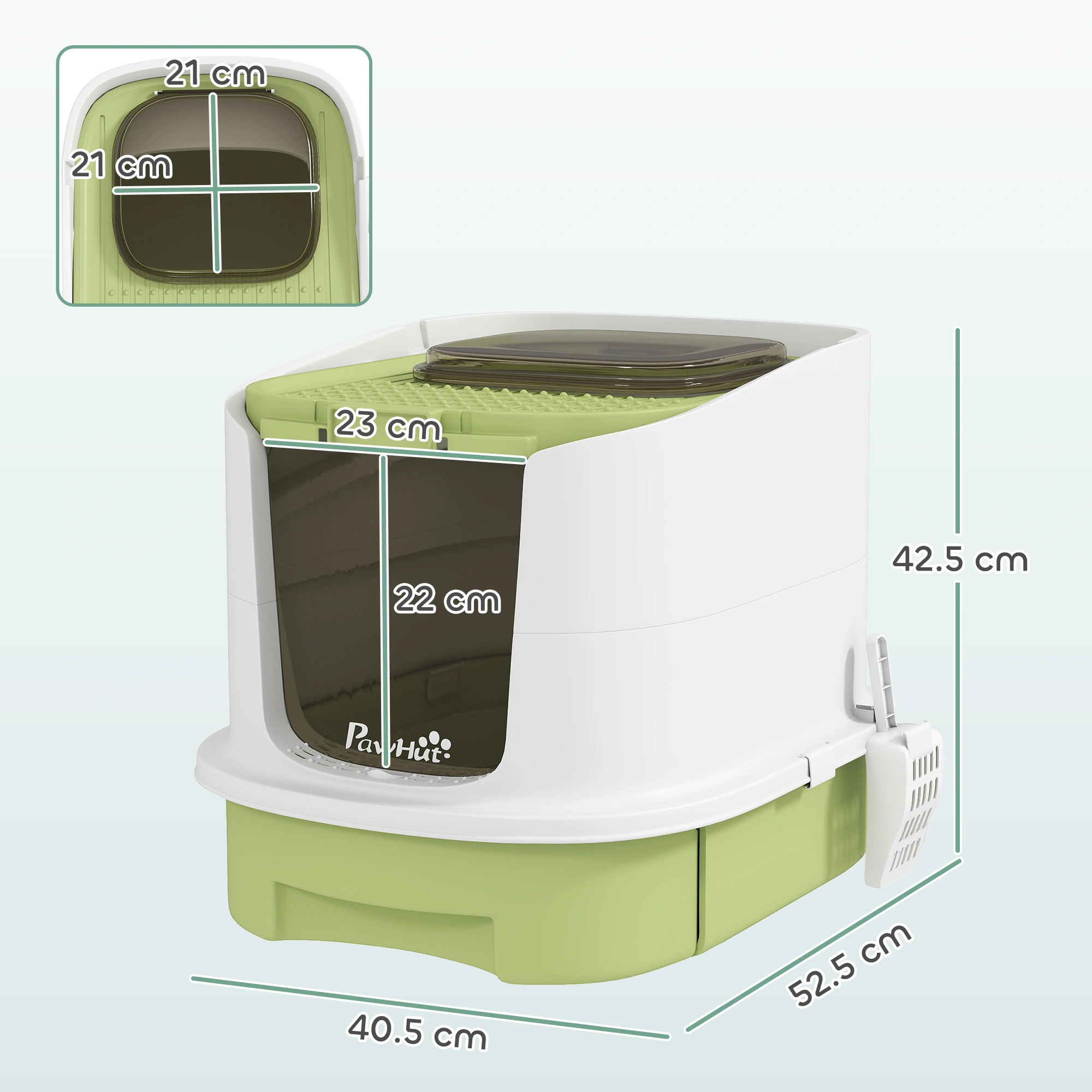 Cat Litter Box Self Cleaning Automatic Hooded Enclosed Waste Management System for Indoor Cats view 2