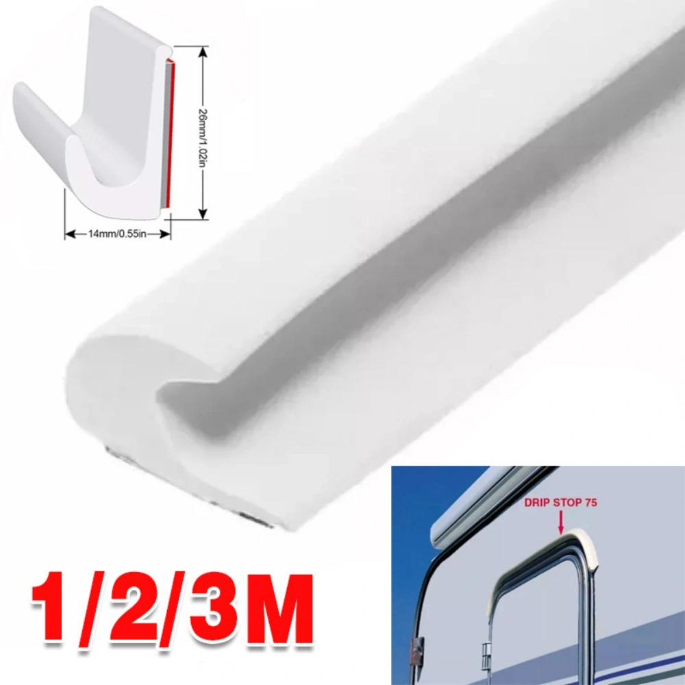 1 2 3 Meter Drip Stop Door Gutter Rain Deflector Caravan Motorhome Camper Van-3M view 2