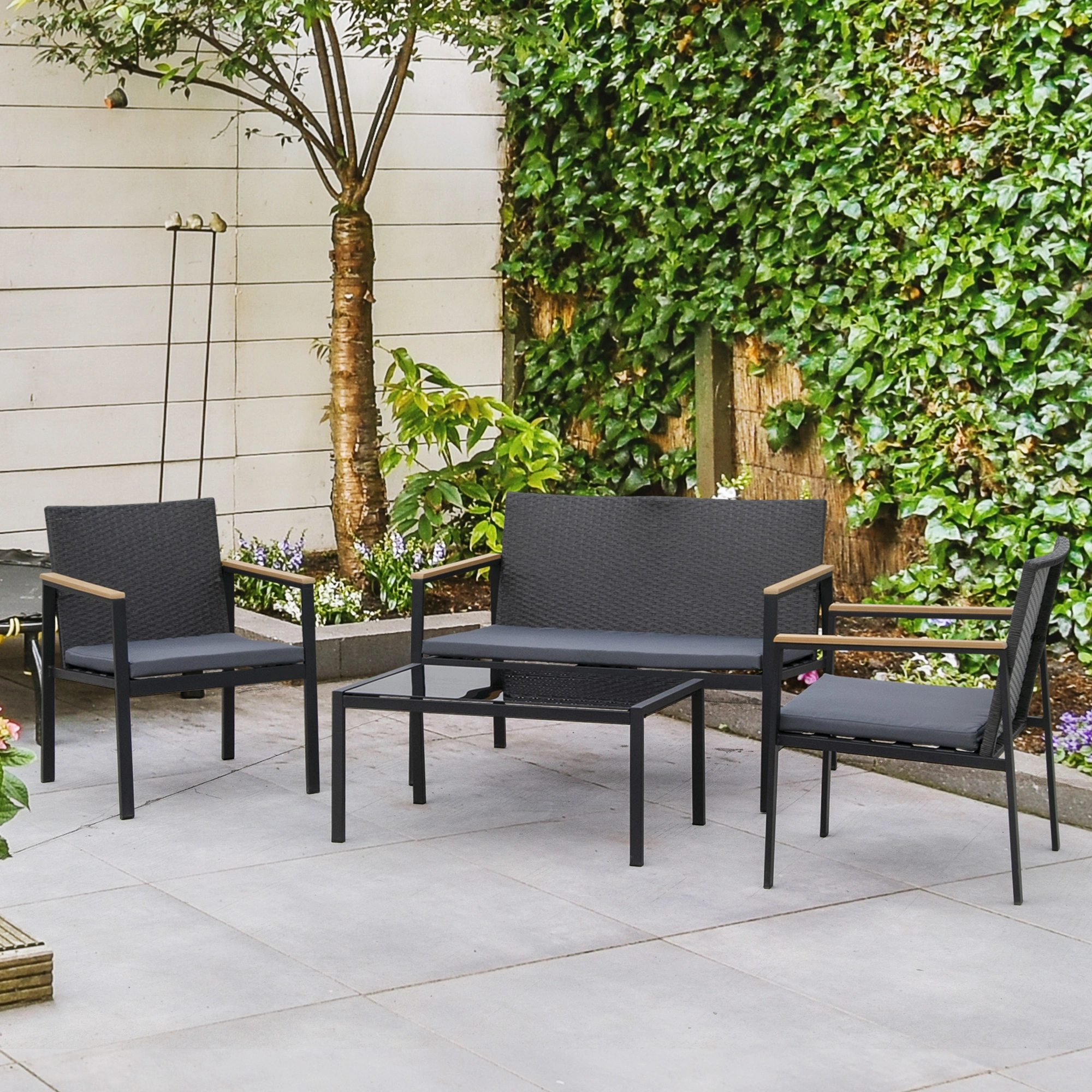 Premium Patio Furniture Dining Set - 5 Piece Outdoor Garden Table & Chairs Collection