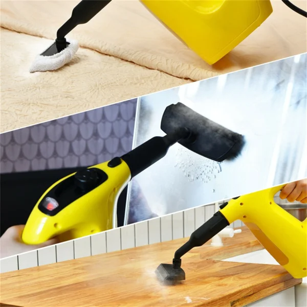 1400W Handheld Steam Cleaner, 257℉ High Pressure Steamer with 14-Piece Accessories, Chemical-Free Steam Mop for Kitchen, Bathroom, Car, Floor - Yellow view 6