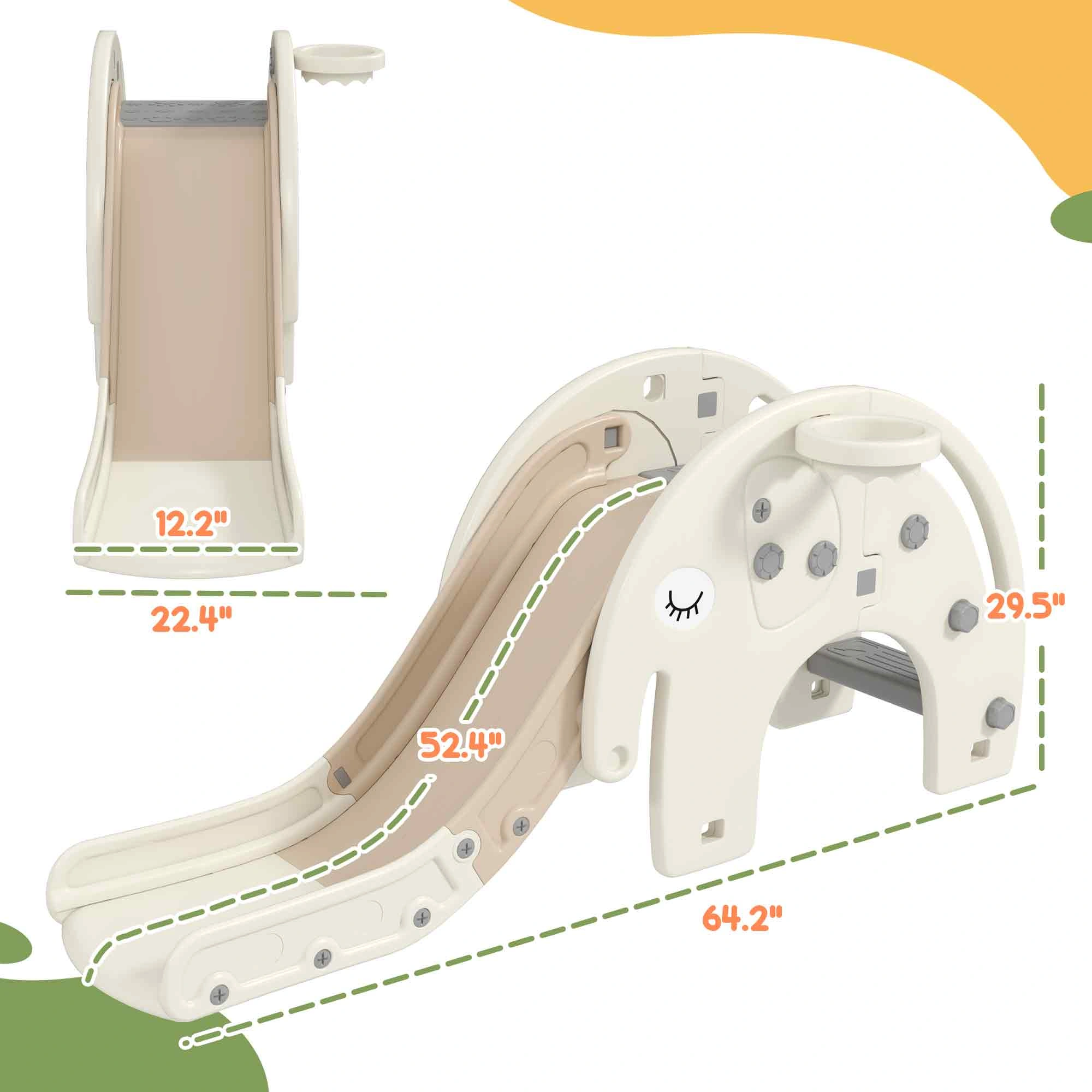 Kids Slide Indoor Outdoor Play Slide for Toddlers, Safe Soft Play Equipment for Children Activity view 2