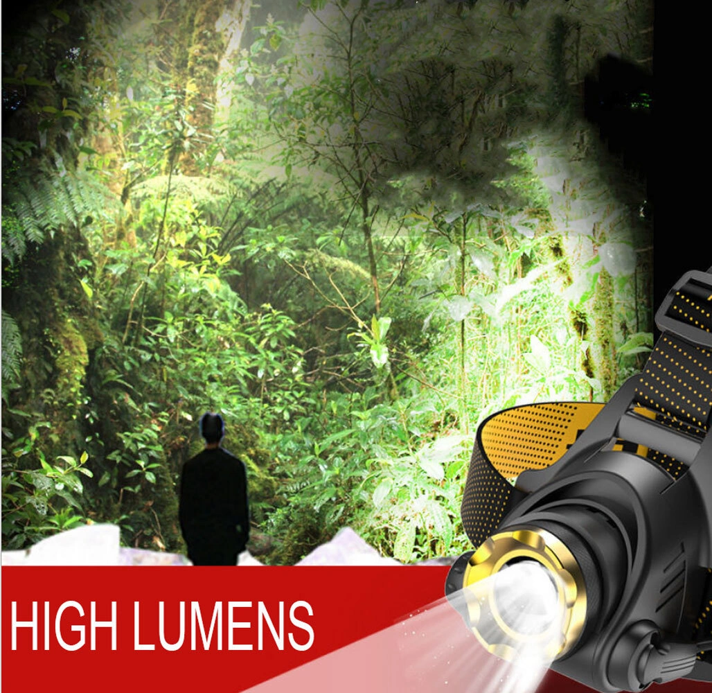 (2 Pack)USB Rechargeable LED Headlamp 3-Modes Adjustable Camping Hiking Headlight W/Car Charger+USB Cable (US Logistics For USPS/DHL/Fedex/UPS. No designated logistics accepted,TK/TMEU only For self-pickup) view 10