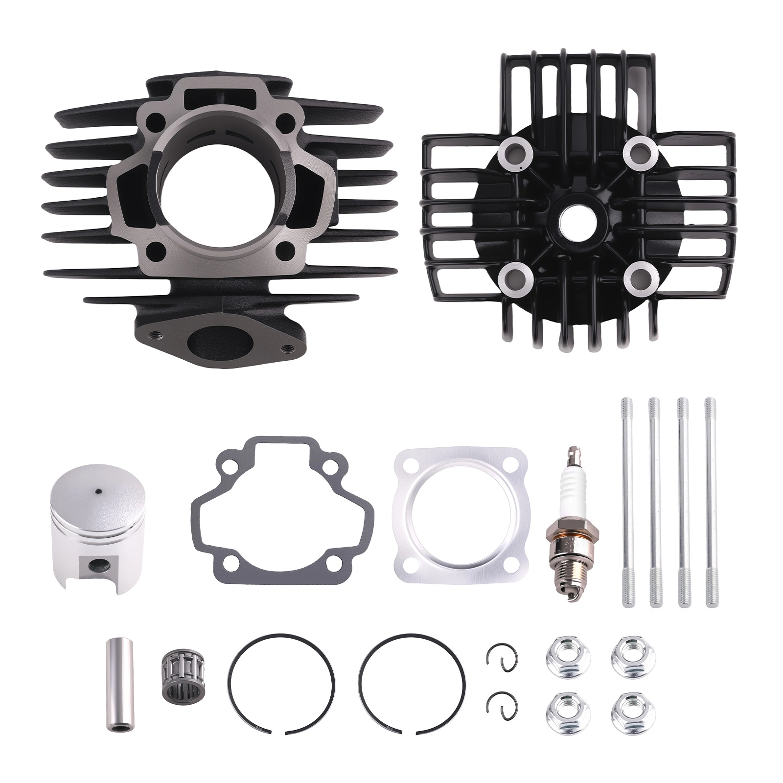 60cc Big Bore Cylinder Piston Gaskets Stud Top End Kit Fit for Yamaha PW 50 1981 - 2009