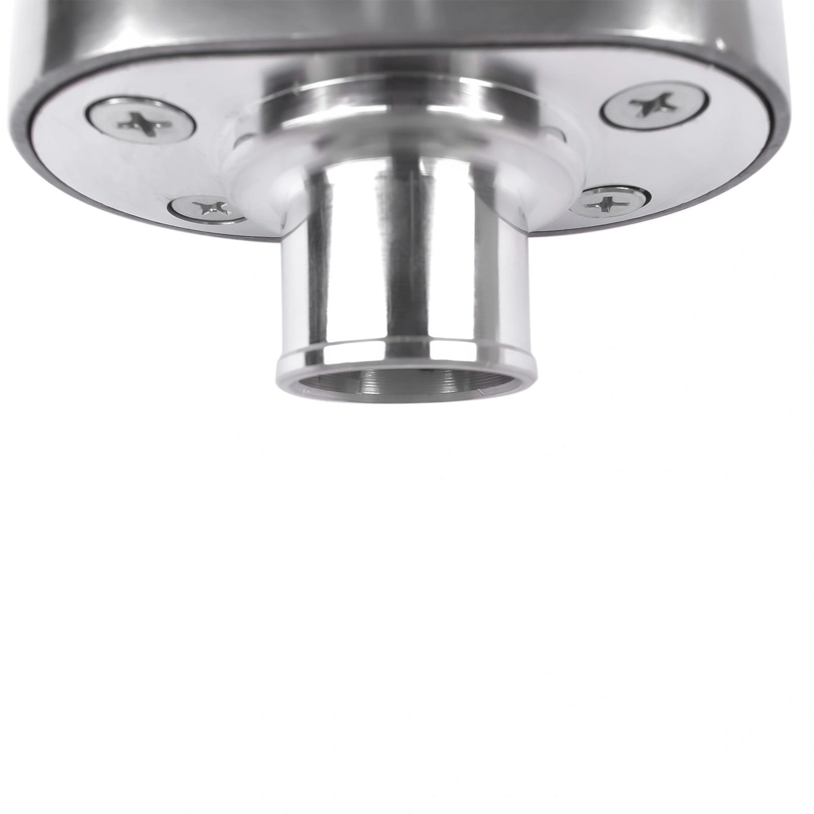 Finned Oval Polished Aluminum Valve Cover Breather & PCV Valve Combo for 1-1/4" Hole view 6