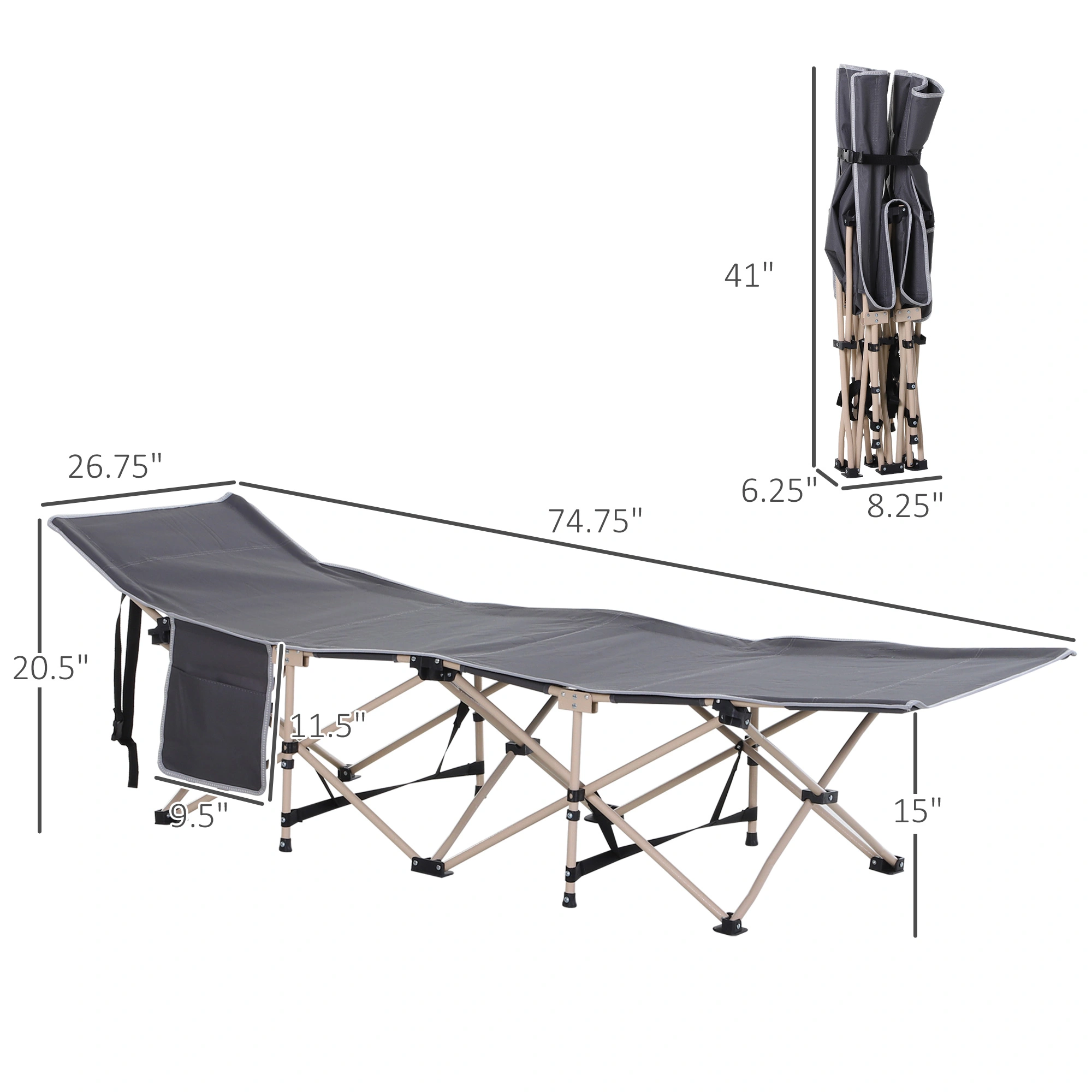 Folding Beach Lounge Chair Portable Lightweight Outdoor Patio Sun Chaise Chair for Travel view 3