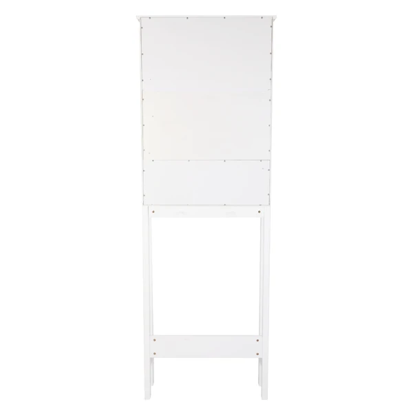 Double Door Fork Toilet Cabinet White view 3