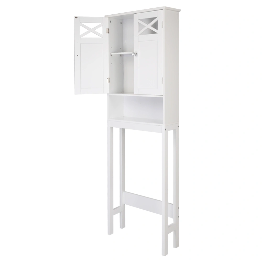 Double Door Fork Toilet Cabinet White view 13