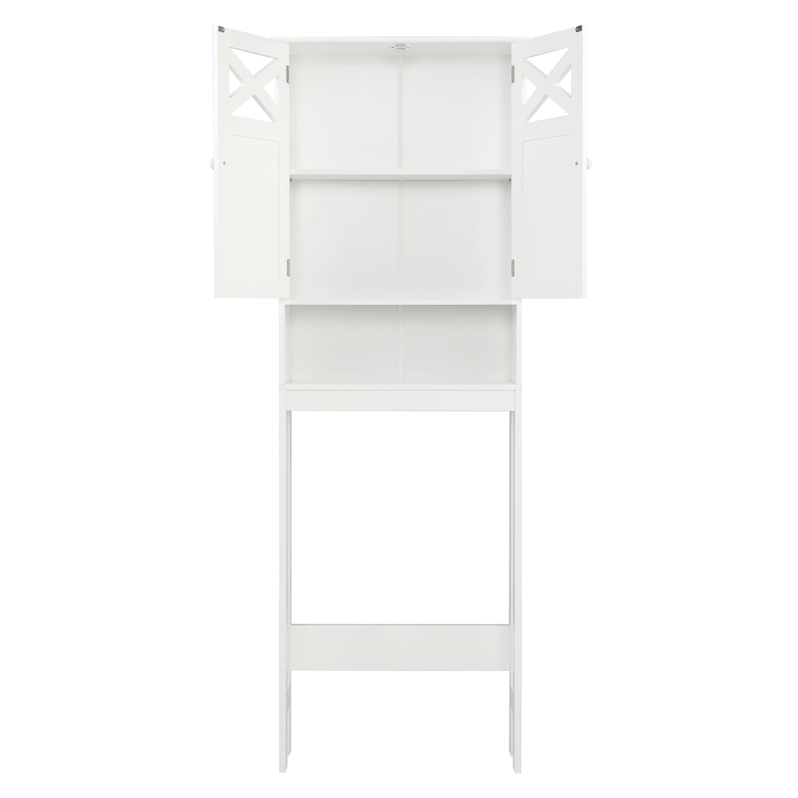 Double Door Fork Toilet Cabinet White view 23