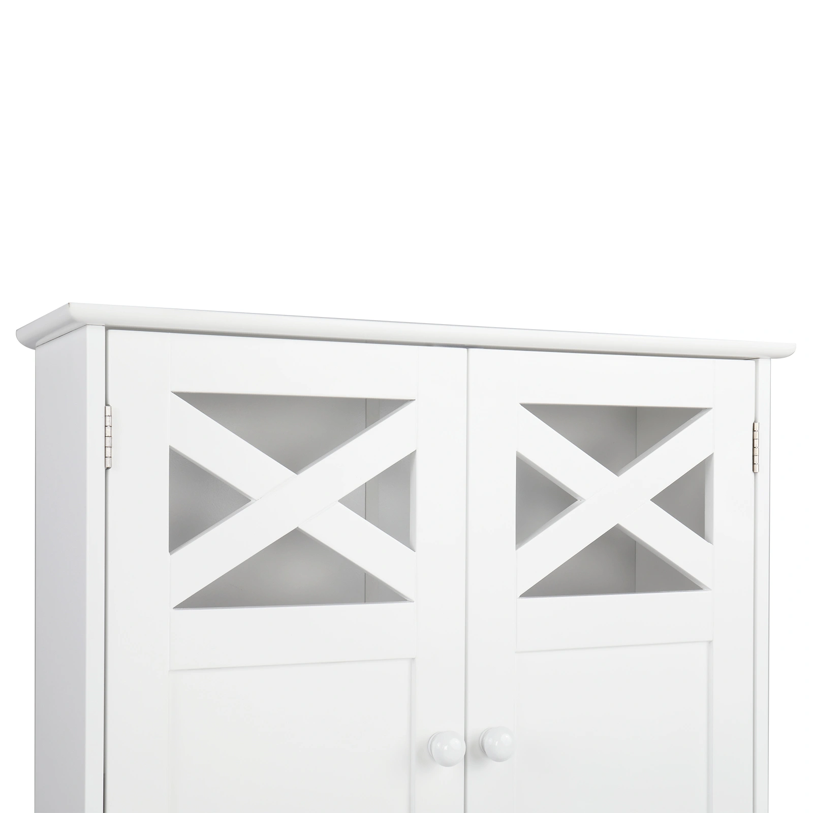 Double Door Fork Toilet Cabinet White view 38