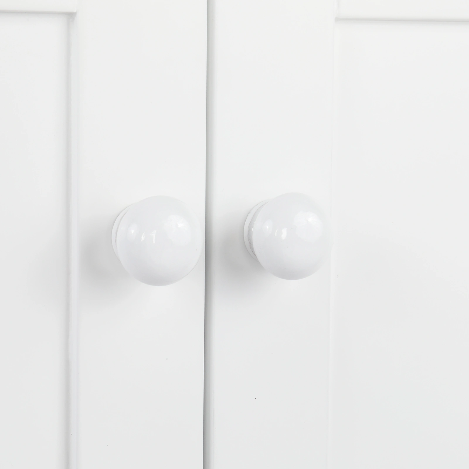 Double Door Fork Toilet Cabinet White view 41