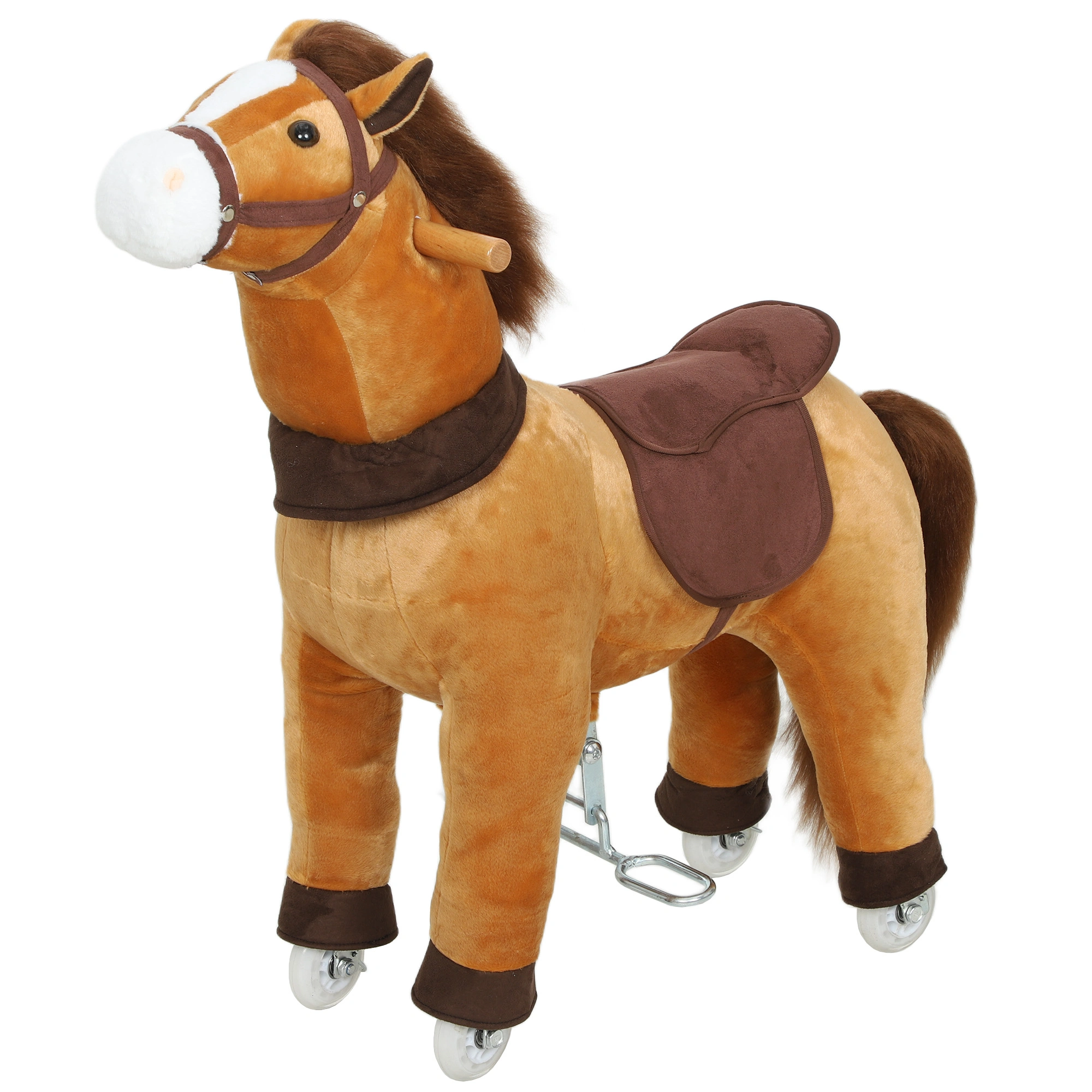 Baby Rocking Horse for Toddlers, Wooden Ride-On Rocking Horse with Soft Cushion & Safety Handles, Kids Toy Gift Ages 1-3 view 2