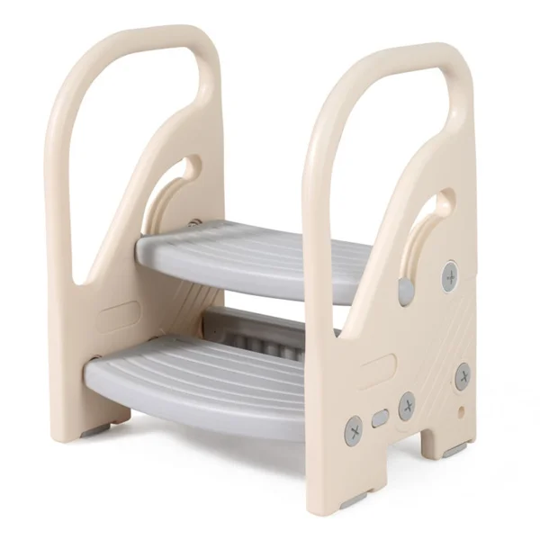  Convertible 2-Step Toddler Step Stool Multifunctional Kids Ladder Seat for Kitchen Bathroom