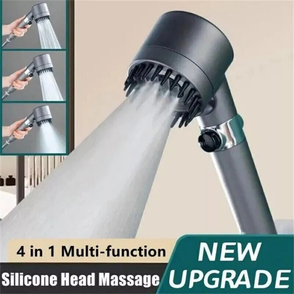 3-Mode Shower Head with Filter, High Pressure Water Saving Handheld Showerhead, Massage Spray for Body & Scalp UK view 2