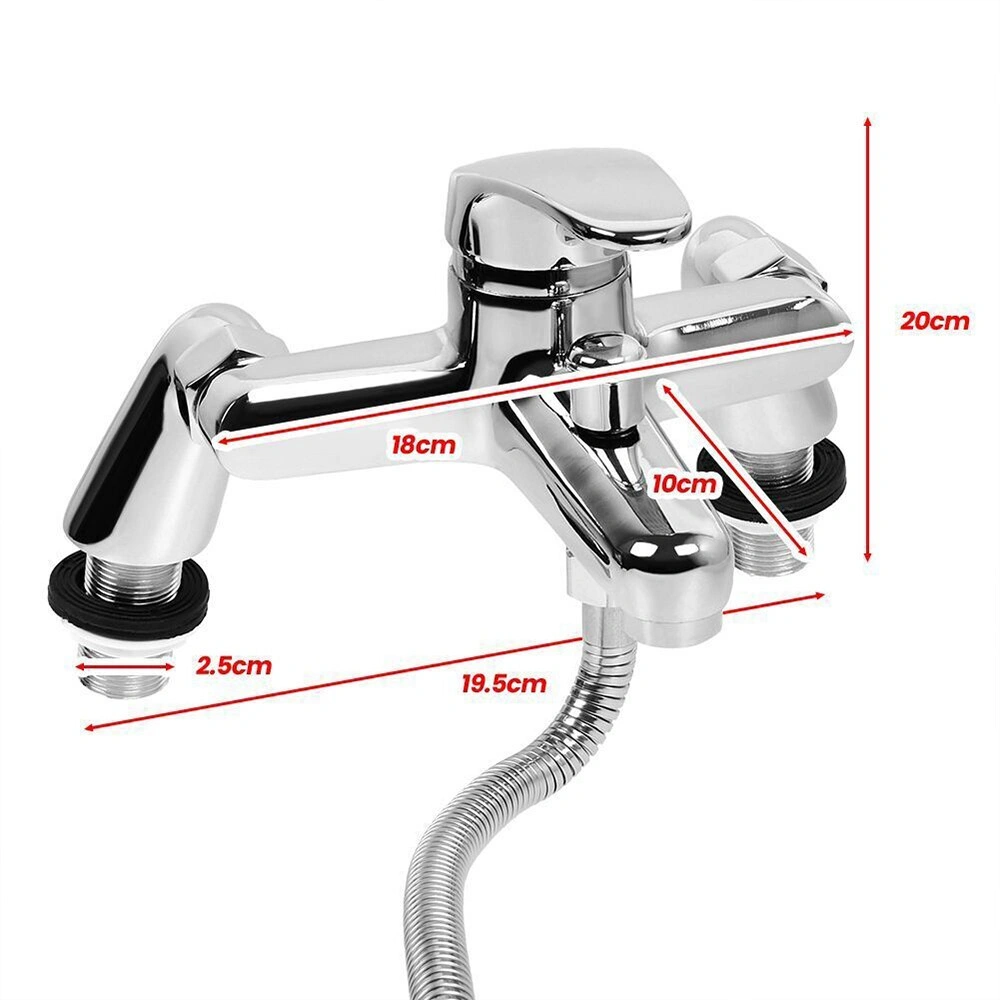 Luxury Bathroom Chrome Sink Bath Filler Tap Shower Mixer Taps with Hand Held Set view 5