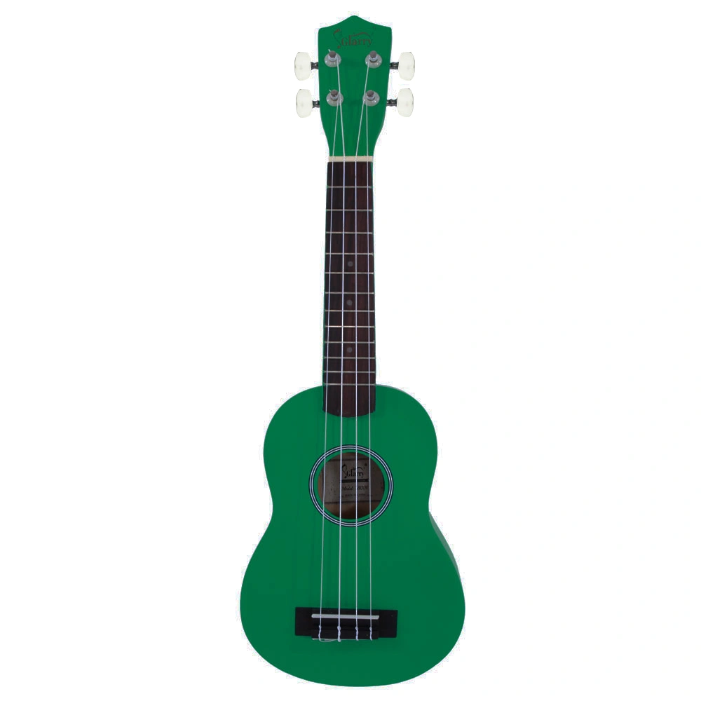 UK101 21 Inch Soprano Ukulele Green with Bag Rosewood Fingerboard Basswood Body view 2