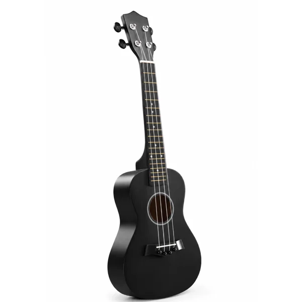 23in Linden wood body rosewood fingerboard ukulele, cotton bag, capo, strap, picks*2, tuner, Strings, Dust cloth