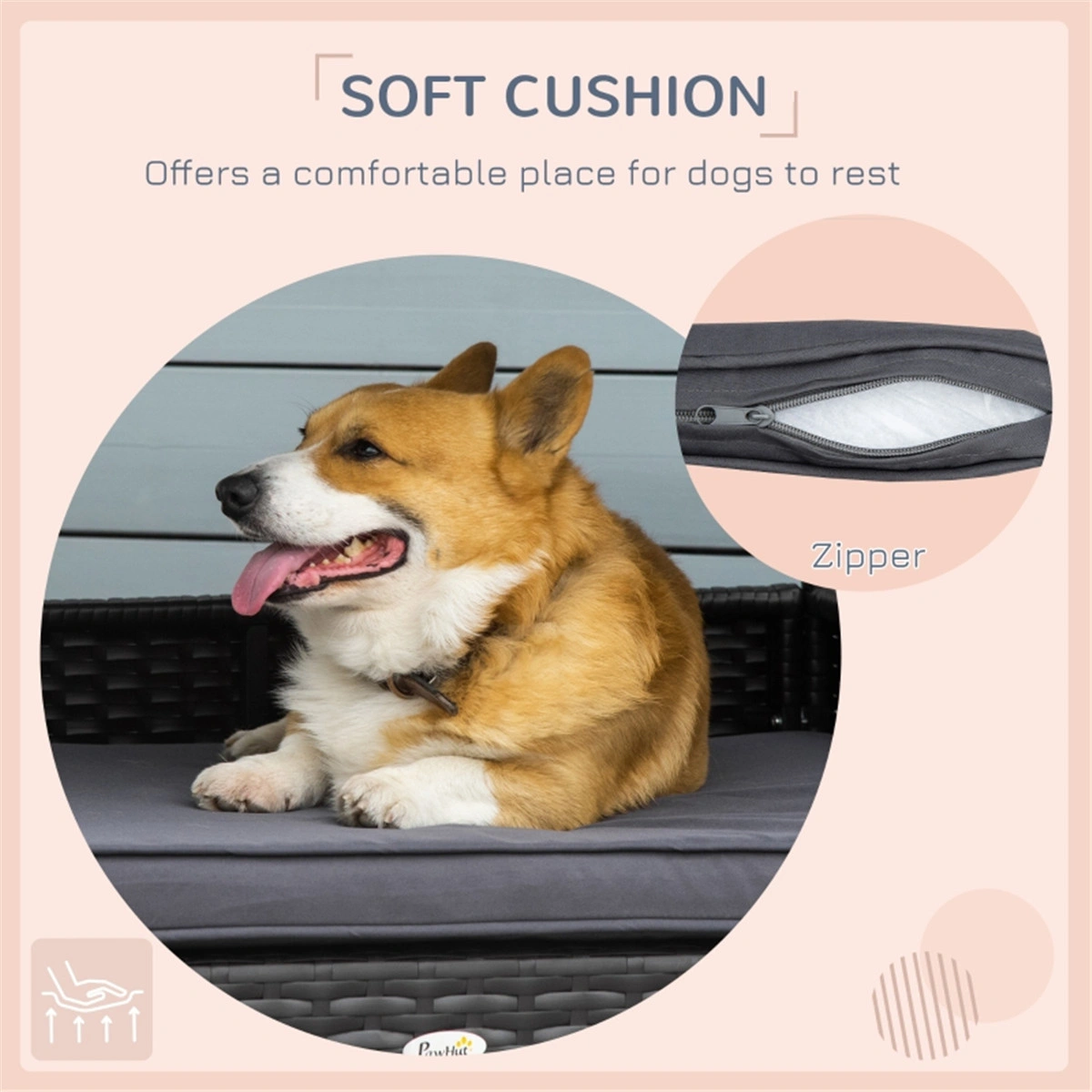 Dog Bed/ Dog House / Rattan Pet Sofa ( Amazon Shipping)(Prohibited by WalMart) view 2