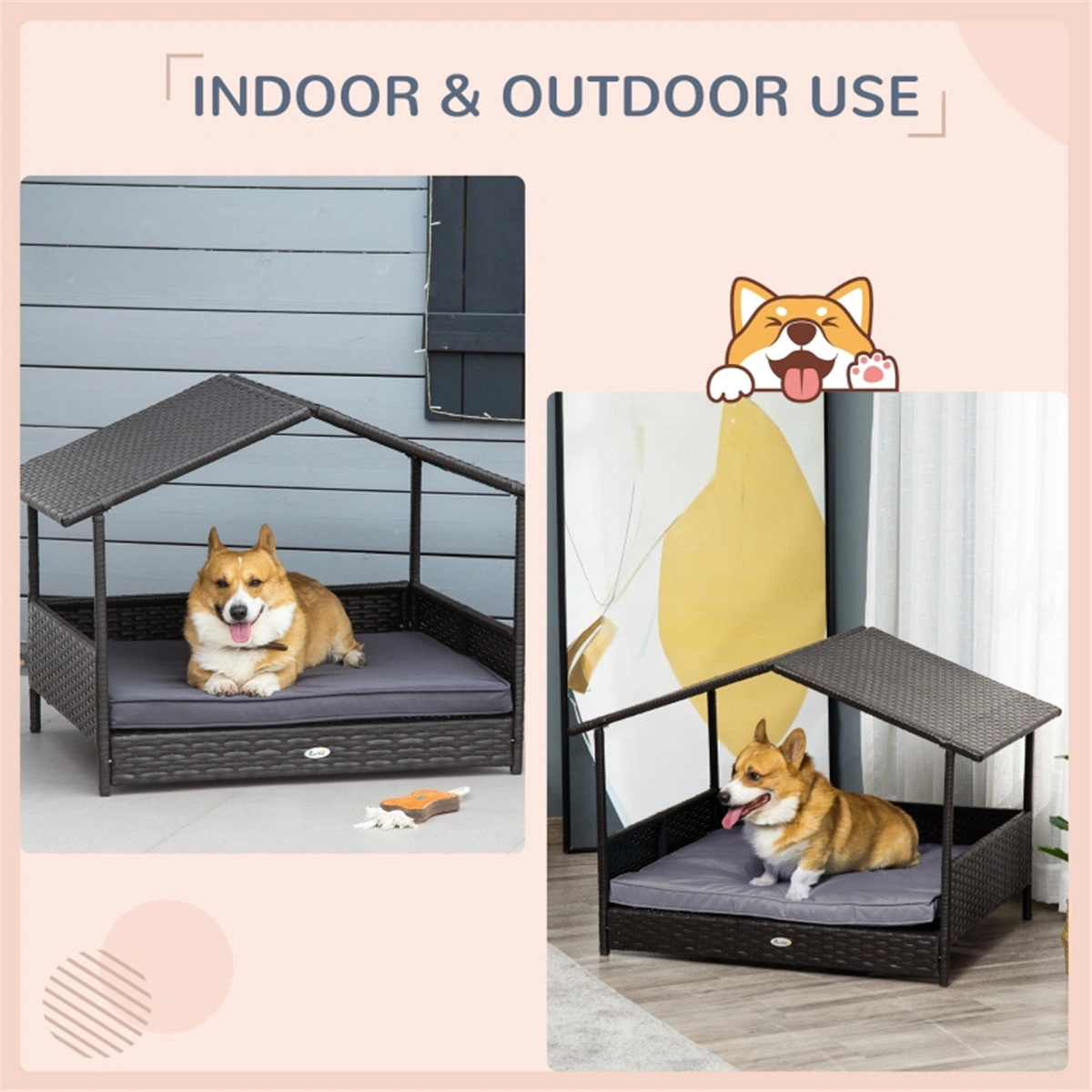 Dog Bed/ Dog House / Rattan Pet Sofa ( Amazon Shipping)(Prohibited by WalMart) view 6