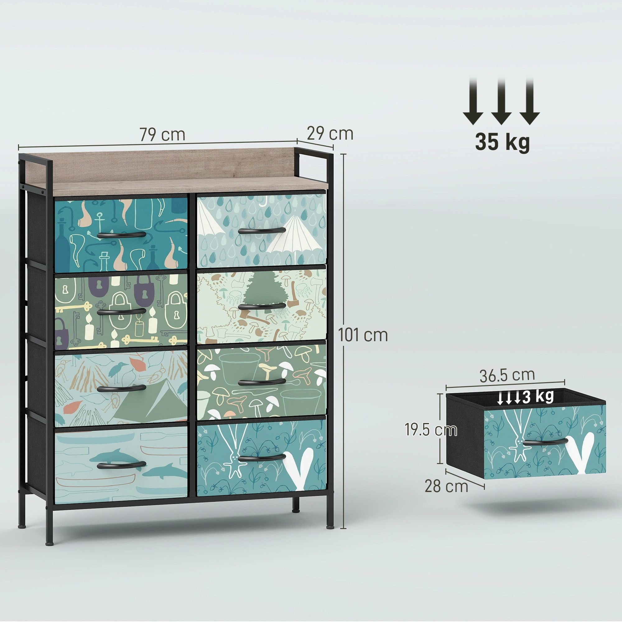 Kitchen Storage Cabinet - Tall Freestanding Pantry Cupboard with Adjustable Shelves & Doors view 2