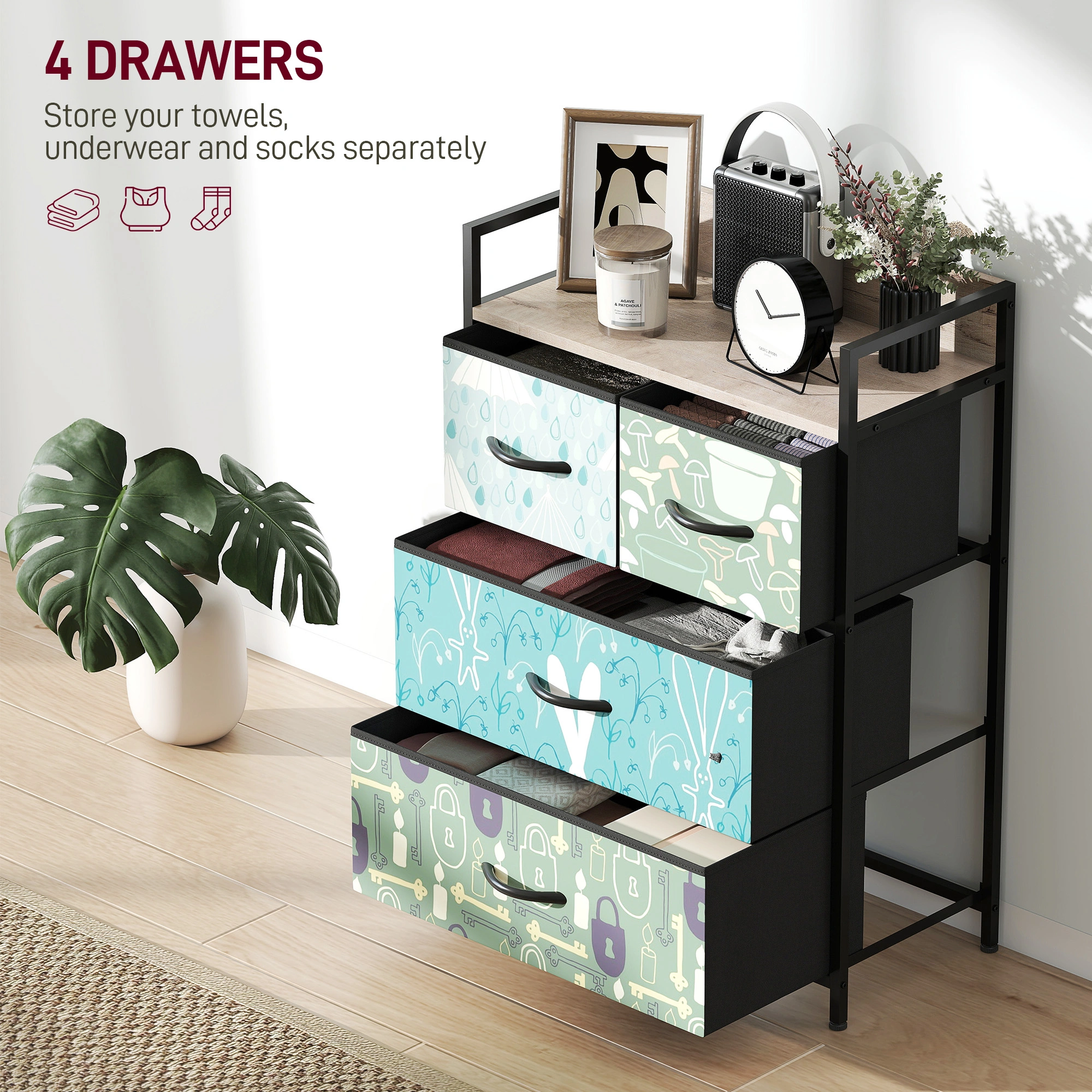 Kitchen Storage Cabinet - Tall Freestanding Pantry Cupboard with Adjustable Shelves & Doors view 5