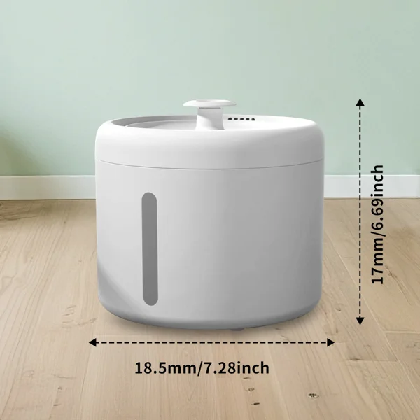 006 circular pet water dispenser, silent circulating water, filtered clean, large capacity, no leakage, allowing cats and dogs to drink with peace of mind view 5