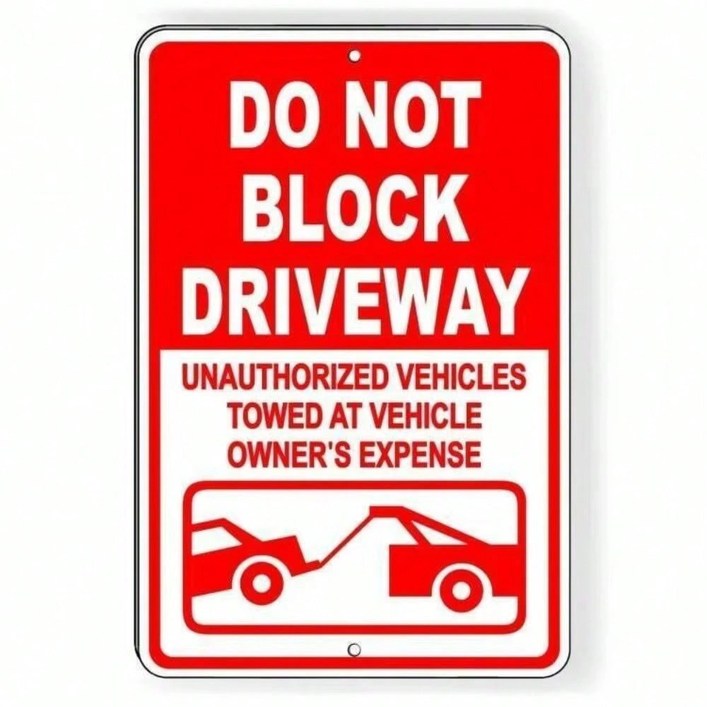 Weatherproof Towing Enforcement Sign - Heavy-Duty Commercial & Industrial No Parking Warning Sign, Reflective Vinyl, Outdoor Rated, TikTok & Temu Pick-Up Available view 4