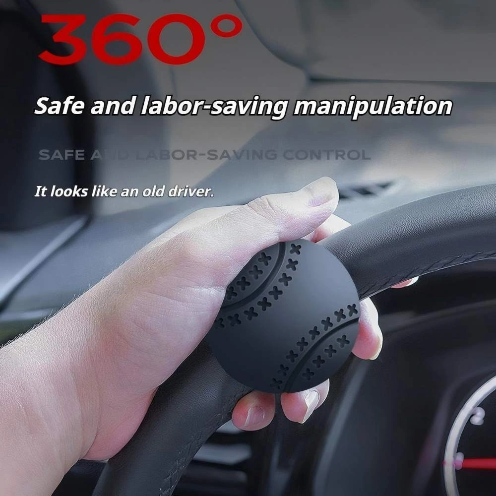 360° Steering Wheel Spinner Knob Non-Slip Silicone Steering Wheel Booster for Car Truck Boat Mower Tractor Forklift