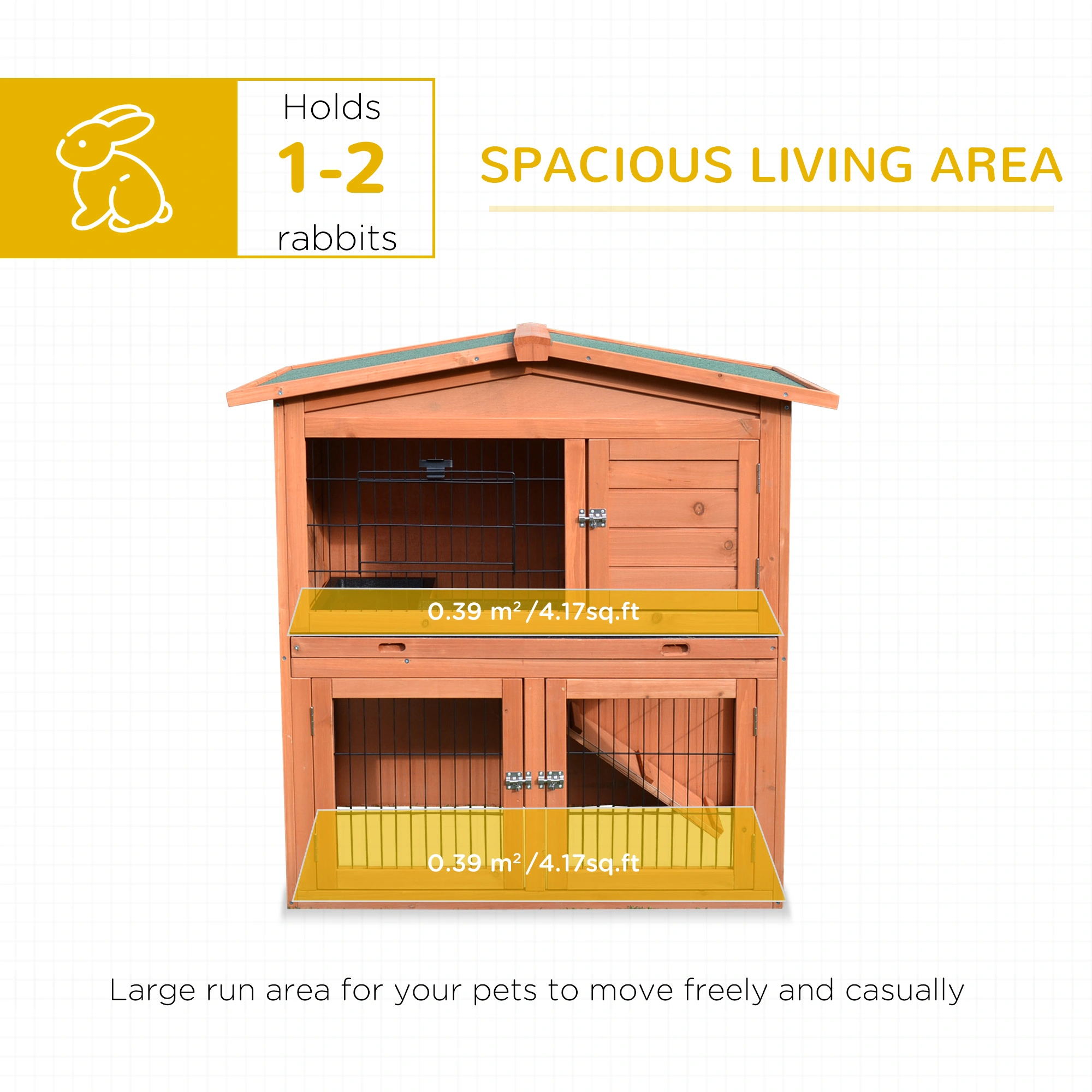 Small Animal Playpen Cage - Indoor Outdoor Pet Enclosure for Rabbits, Guinea Pigs, Chinchillas - Portable Folding Wire Exercise Pen view 3