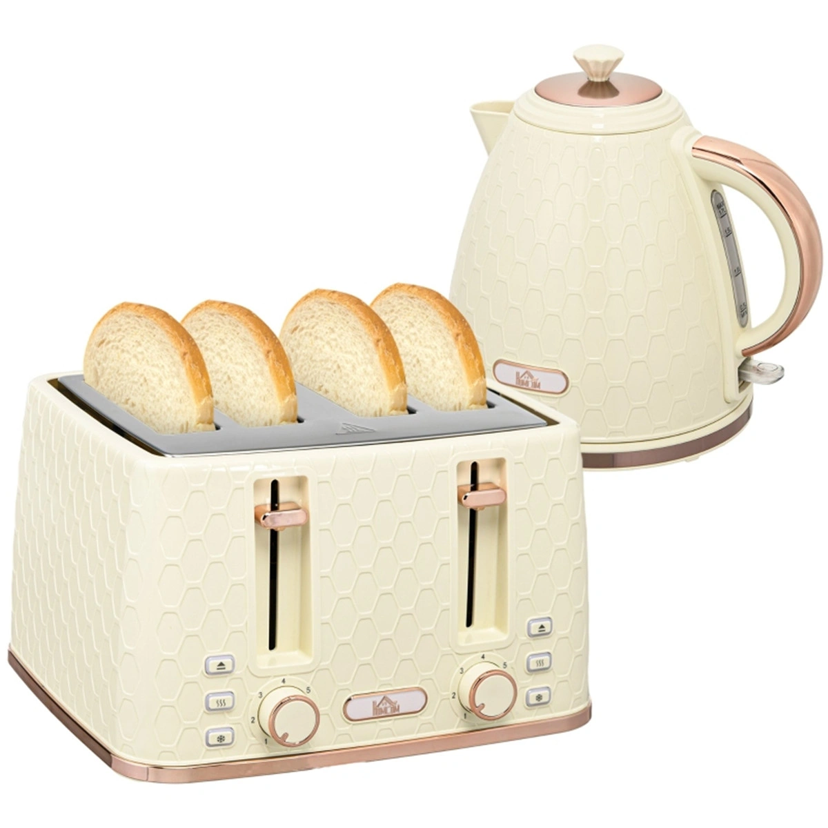 7L Kettle and 2-Slice Toaster Set, Stainless Steel Electric Hot Water Kettle and Toaster Combo, Matching Kitchen Appliances for Home Office
