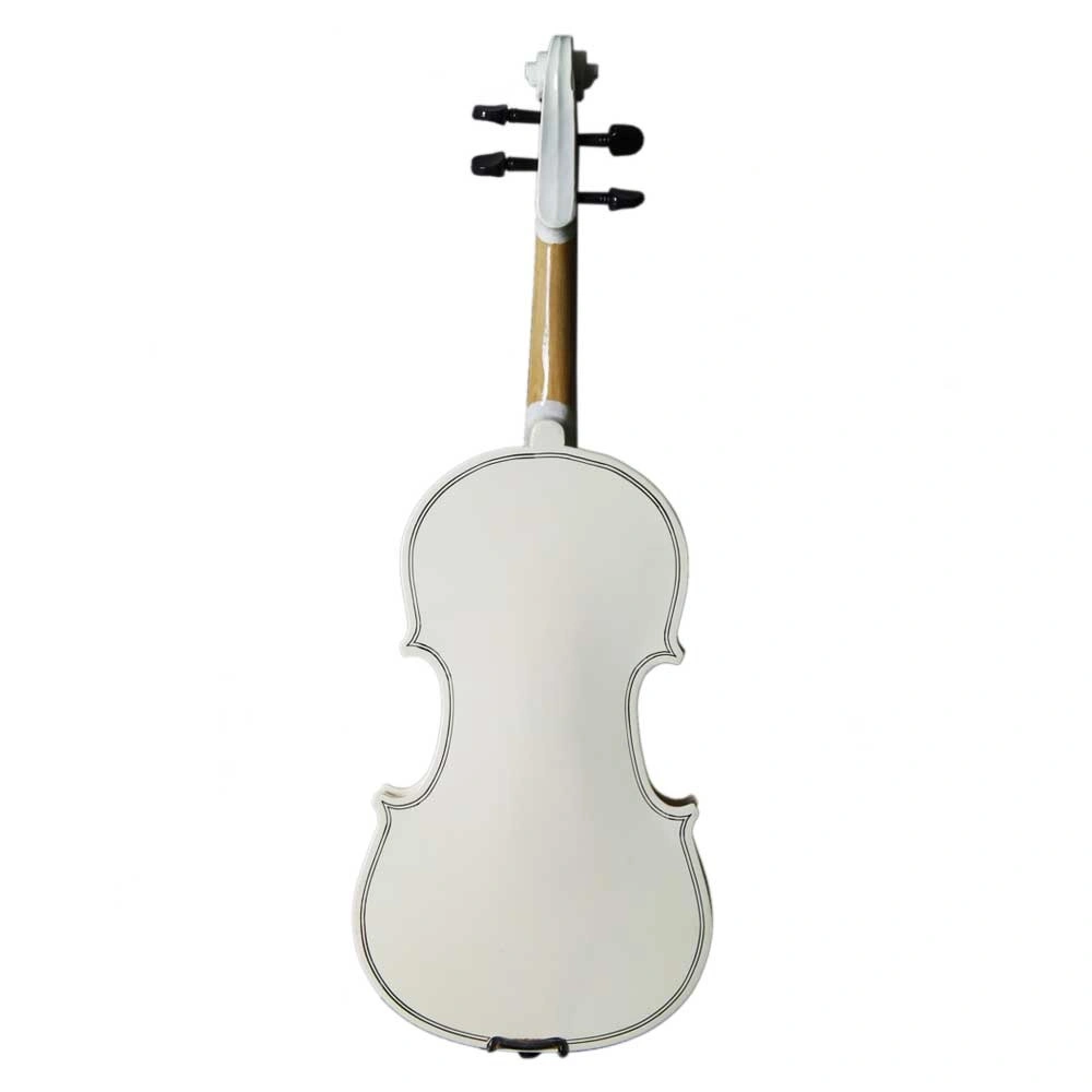 GV100 4/4 Violin Accessories Kit Complete Bundle Acoustic Violin Case Bow Rosin Strings Tuner Shoulder Rest White view 3