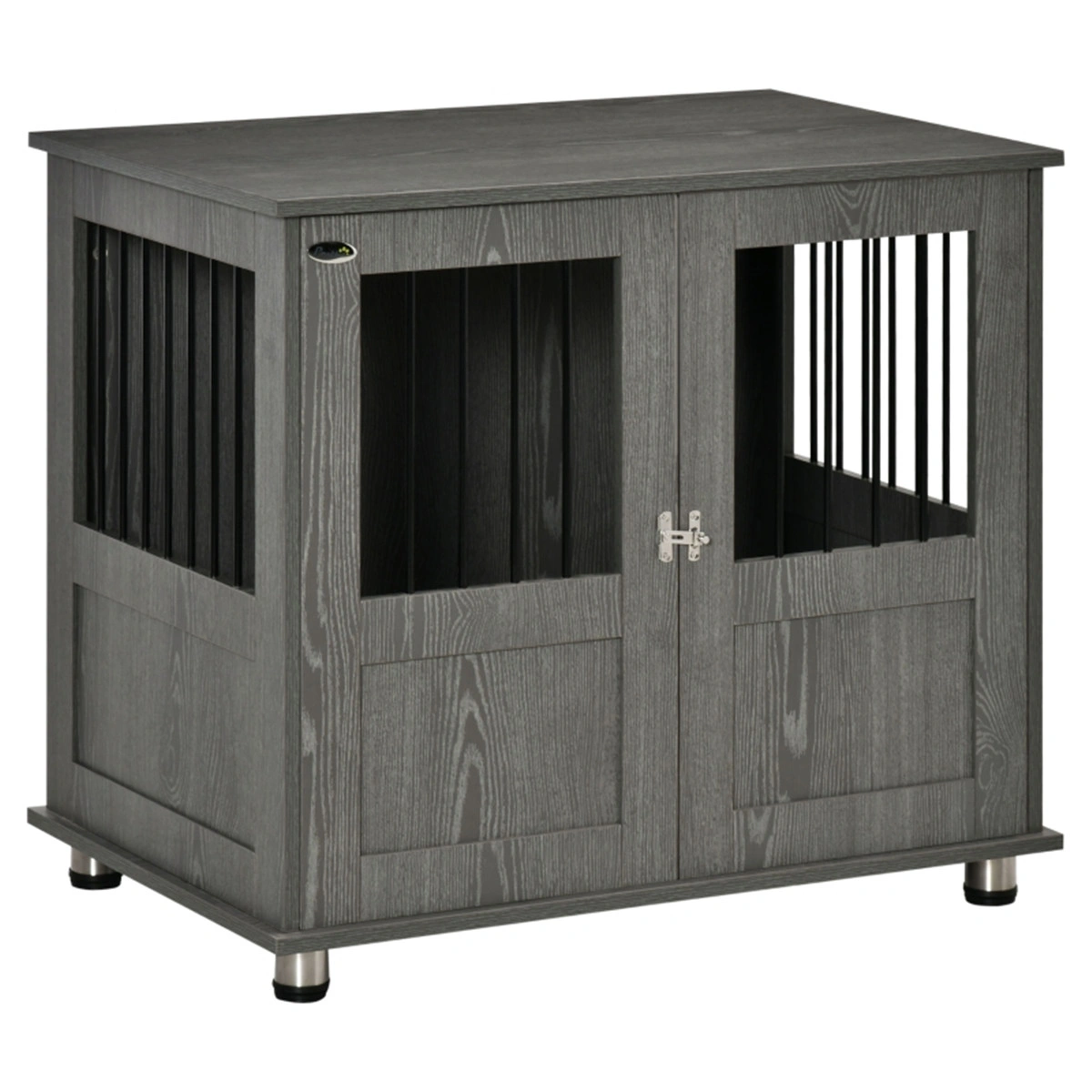 Medium Dog Crate, Folding Pet Kennel, Heavy Duty Metal Dog Crate with Dividers, Single/Double Door, Quiet Design view 3