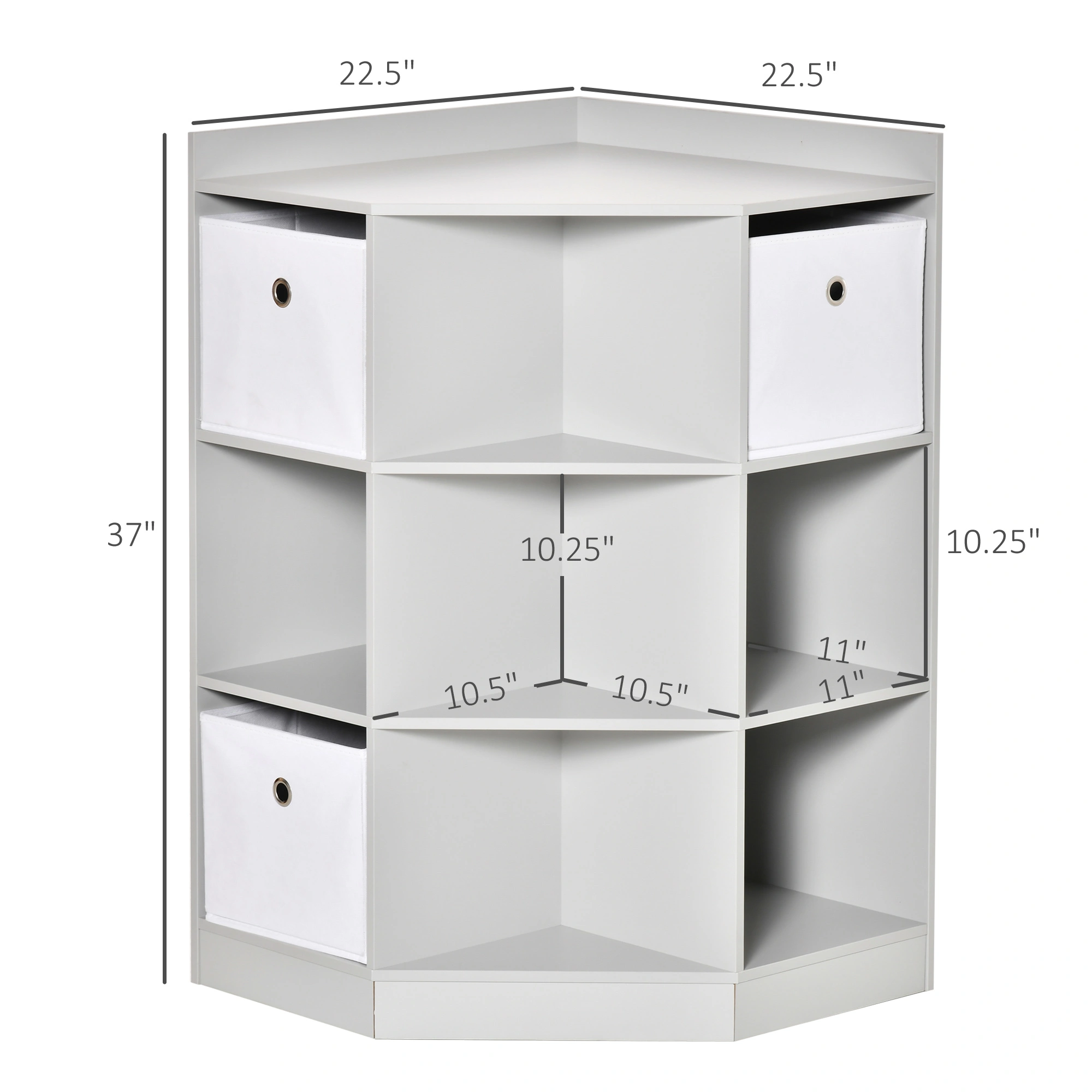 Kids Storage Cabinet, Wooden Children's Toy Organizer with Doors & Shelves, Bedroom Living Room Decor view 2