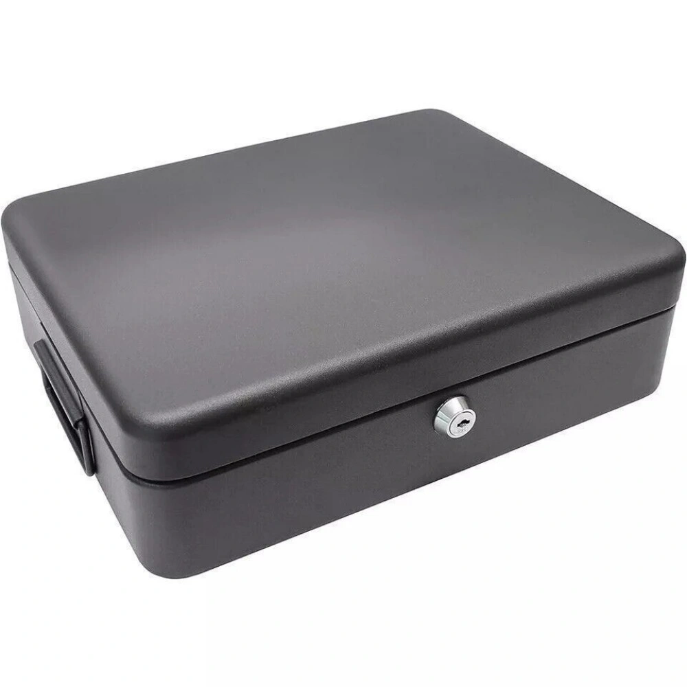 A4 Fireproof Lock Box Security Cash Key Document Safe Chest for Home Office view 5