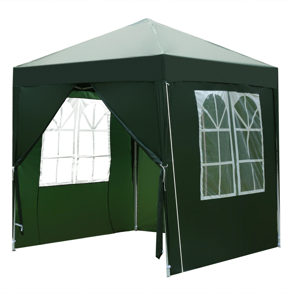 2x2m Green Waterproof Folding Tent, Right-Angle Portable Pop-up Shelter with 2 Doors & 2 Windows for Outdoor Camping view 12