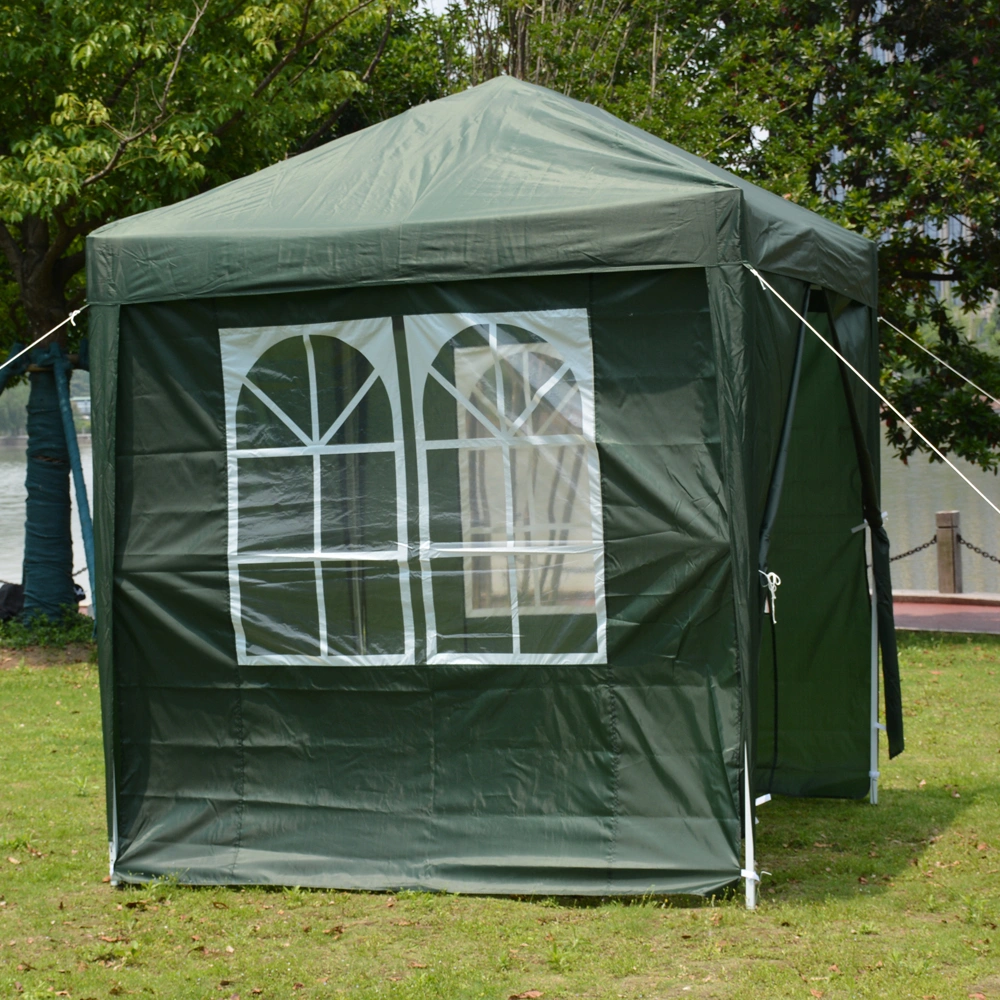 2x2m Green Waterproof Folding Tent, Right-Angle Portable Pop-up Shelter with 2 Doors & 2 Windows for Outdoor Camping view 15