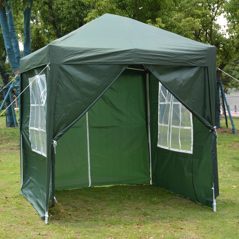 2x2m Green Waterproof Folding Tent, Right-Angle Portable Pop-up Shelter with 2 Doors & 2 Windows for Outdoor Camping view 16