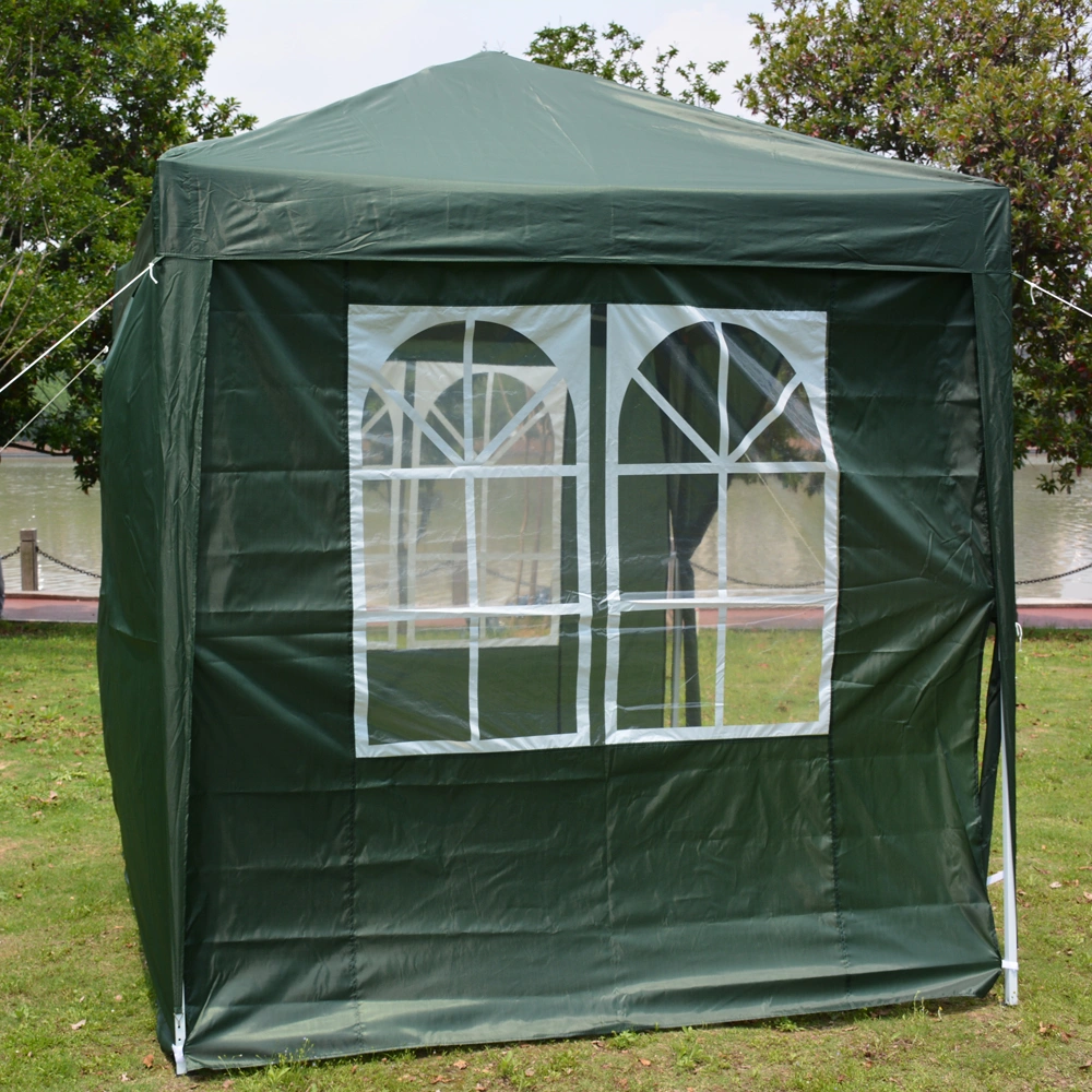 2x2m Green Waterproof Folding Tent, Right-Angle Portable Pop-up Shelter with 2 Doors & 2 Windows for Outdoor Camping view 17