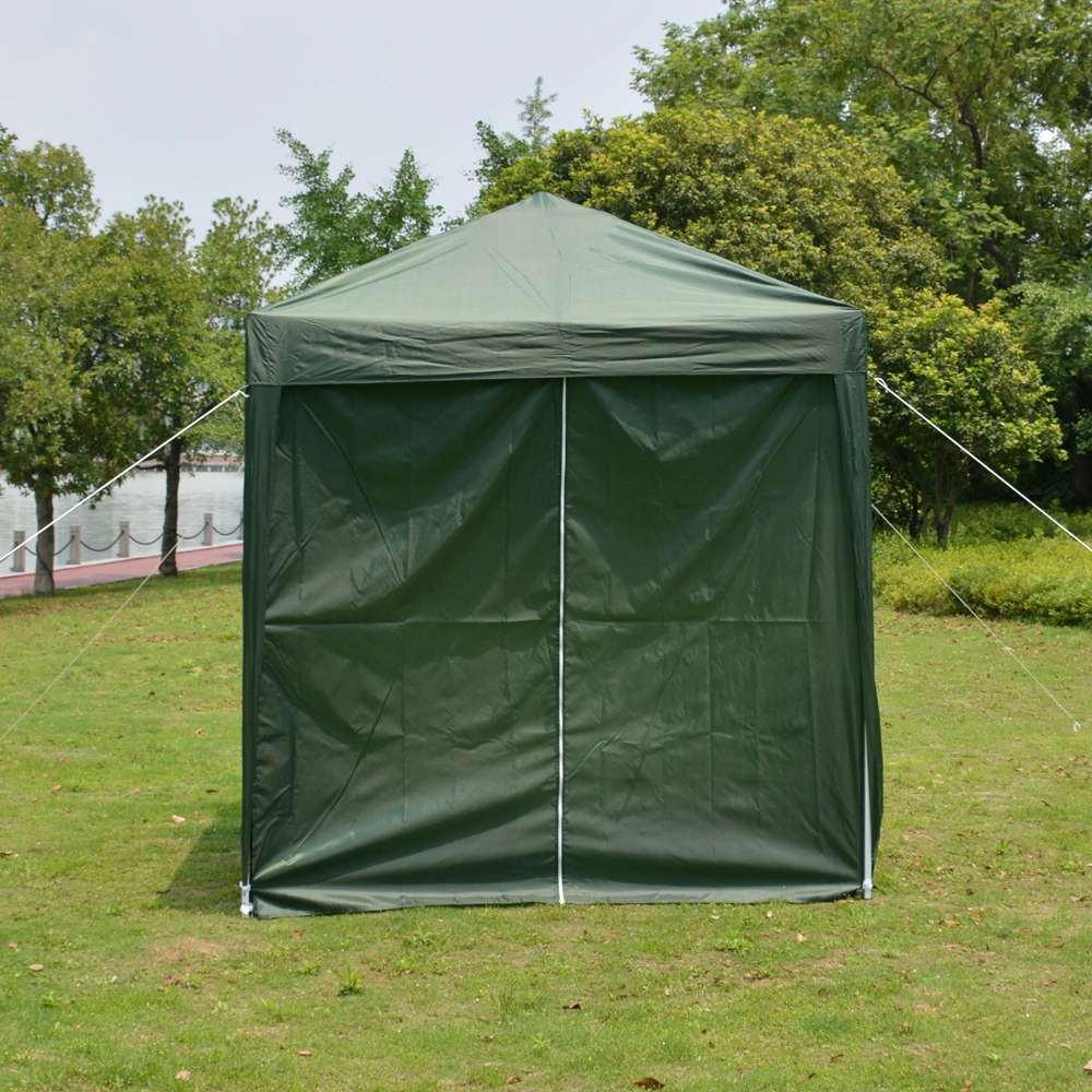 2x2m Green Waterproof Folding Tent, Right-Angle Portable Pop-up Shelter with 2 Doors & 2 Windows for Outdoor Camping view 19