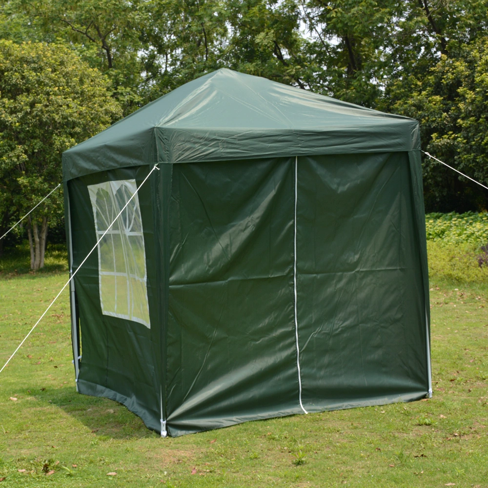 2x2m Green Waterproof Folding Tent, Right-Angle Portable Pop-up Shelter with 2 Doors & 2 Windows for Outdoor Camping view 21