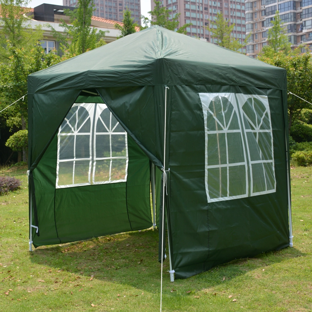 2x2m Green Waterproof Folding Tent, Right-Angle Portable Pop-up Shelter with 2 Doors & 2 Windows for Outdoor Camping view 23