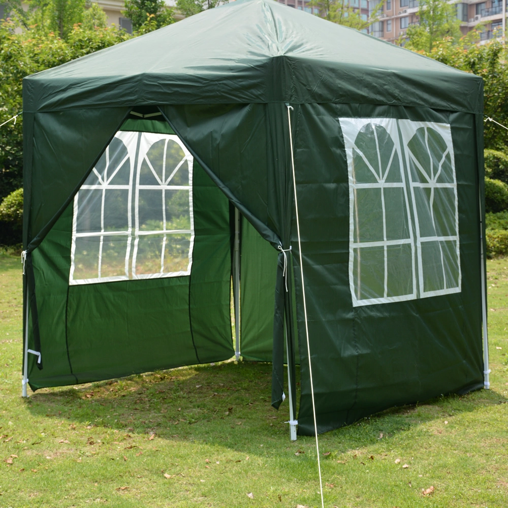 2x2m Green Waterproof Folding Tent, Right-Angle Portable Pop-up Shelter with 2 Doors & 2 Windows for Outdoor Camping view 24
