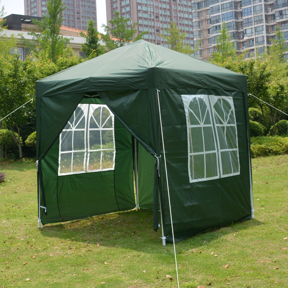 2x2m Green Waterproof Folding Tent, Right-Angle Portable Pop-up Shelter with 2 Doors & 2 Windows for Outdoor Camping view 25
