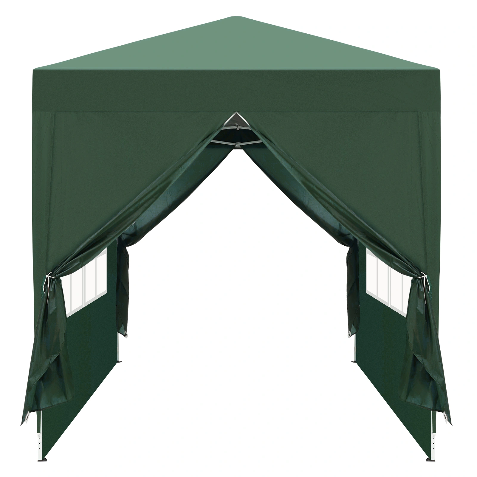 2x2m Green Waterproof Folding Tent, Right-Angle Portable Pop-up Shelter with 2 Doors & 2 Windows for Outdoor Camping view 30