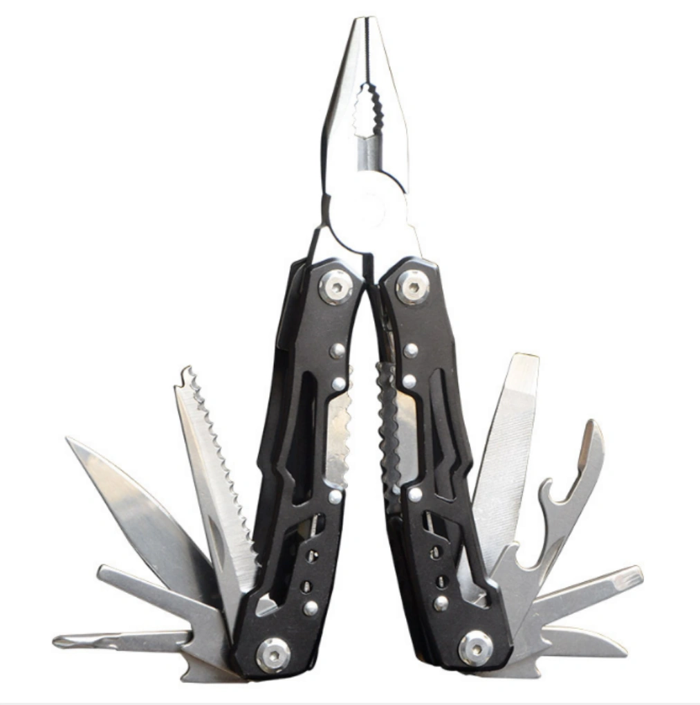 Stainless Steel Multi-Tool with Pliers & Saw, Folding Outdoor Tool Kit with Pouch view 5