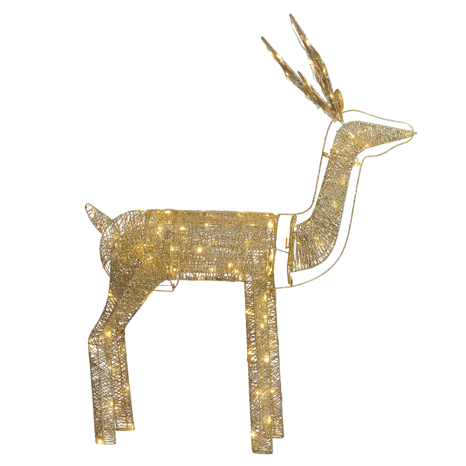 3.6FT Motorized Reindeer with Shaking Head, Outdoor Christmas Decorations with Motor & 120 Warm White LED Lights, for Xmas Outdoor Holiday Indoor Decor Lighted Holiday Displays view 15