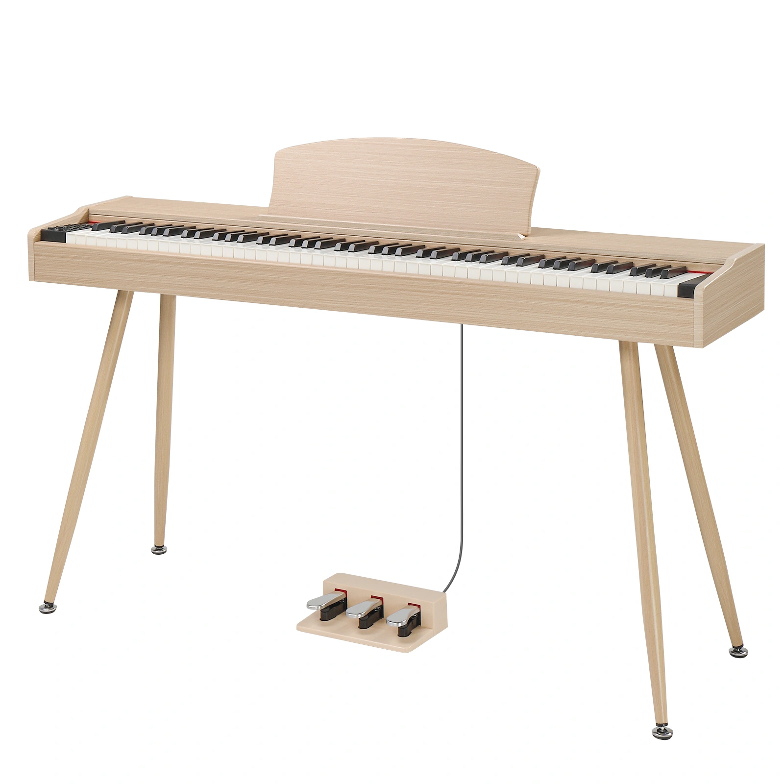 GDP-203 Digital Piano 88 Keys Full Weighted Keyboard with Metal Stand, Triple Pedals, Headphone & Power Adapter, Natural Technology Wood view 2