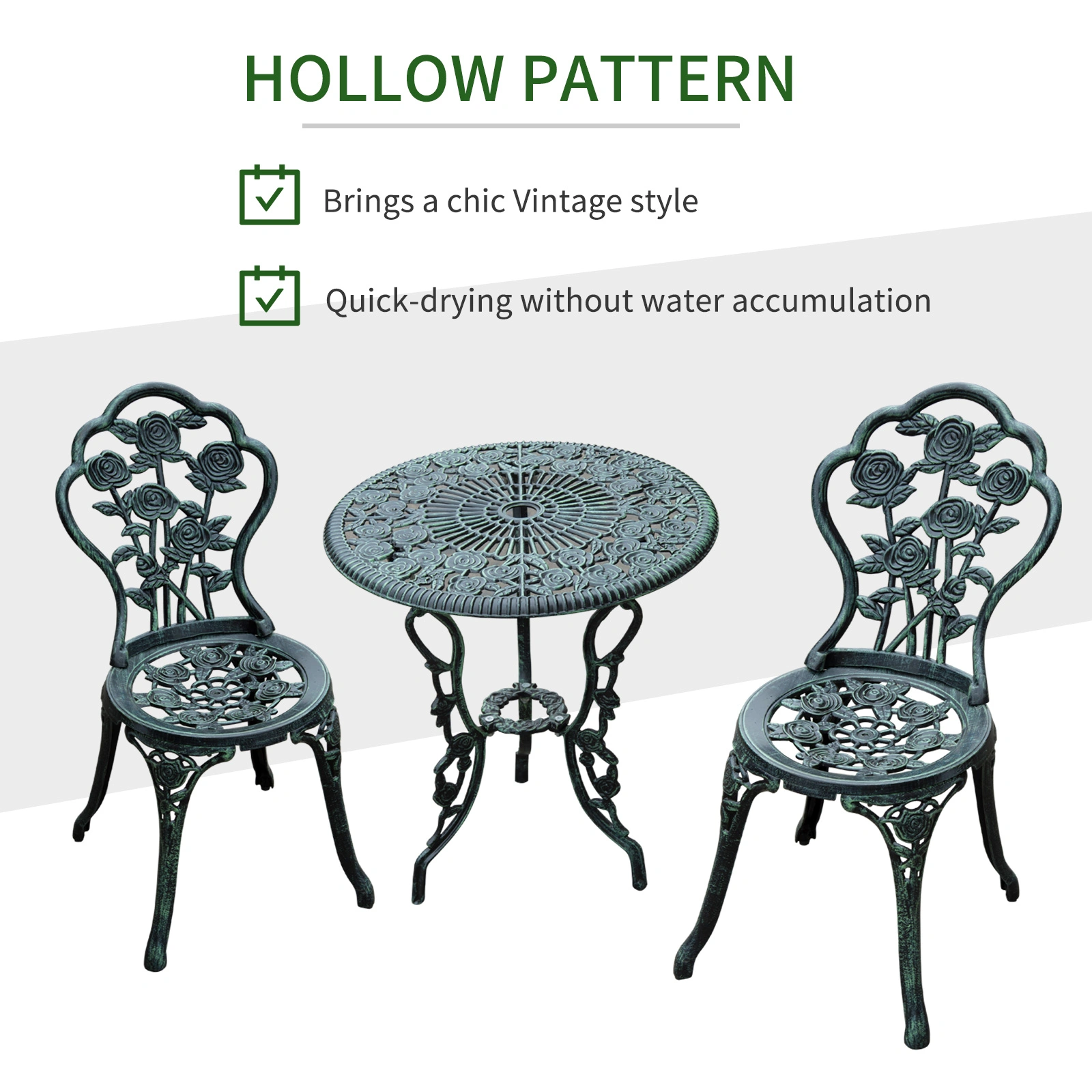 Garden Rocking Chair Outdoor Patio Wicker Rattan Seating with Cushion view 2