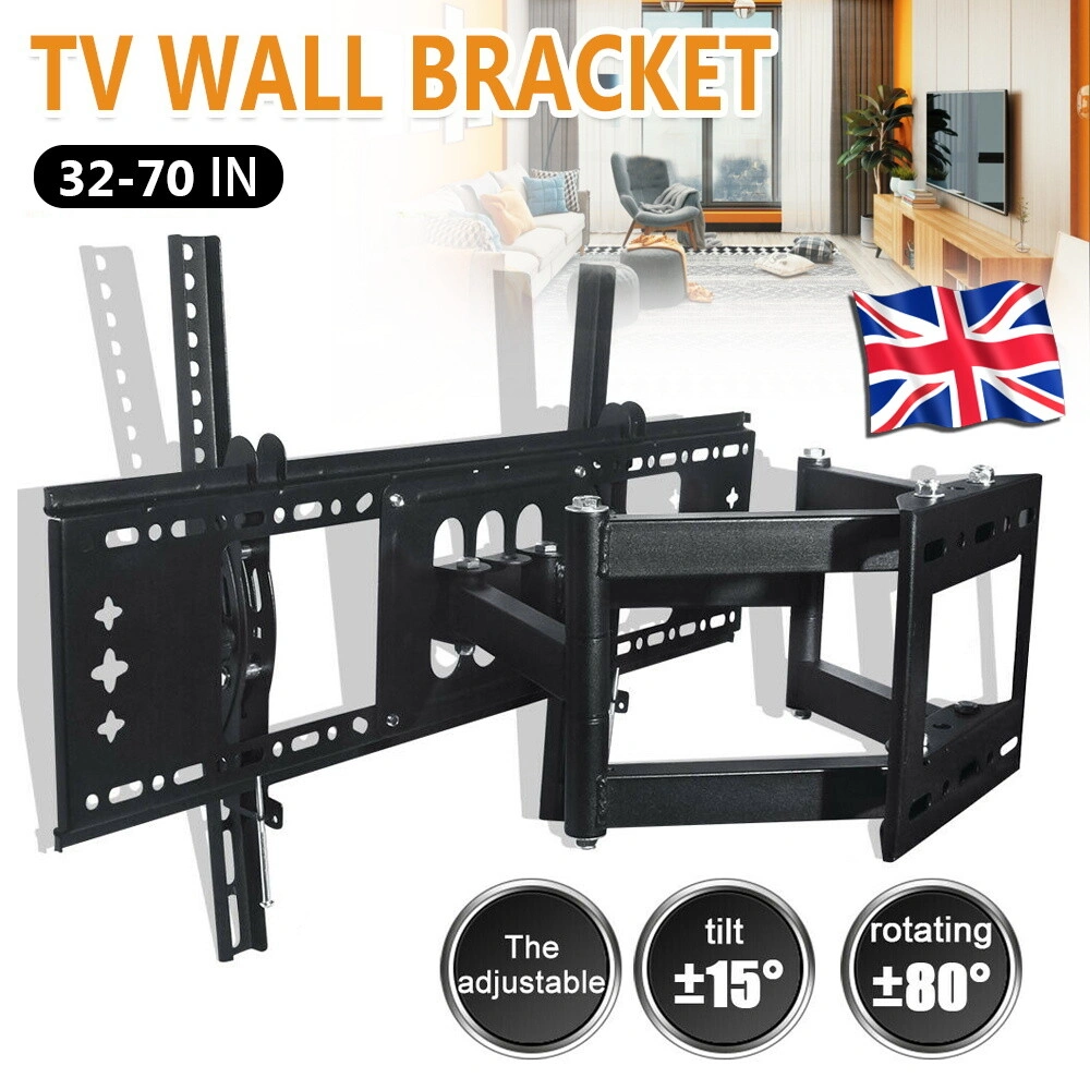 Full Motion TV Wall Mount Bracket for Samsung LG Toshiba 32-80 Inch Tilt Swivel