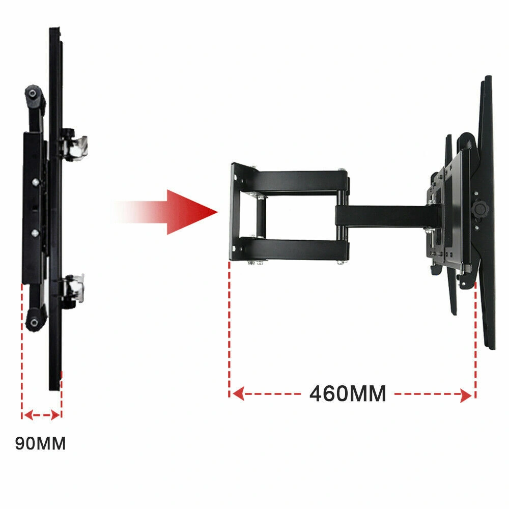 Full Motion TV Wall Mount Bracket for Samsung LG Toshiba 32-80 Inch Tilt Swivel view 4