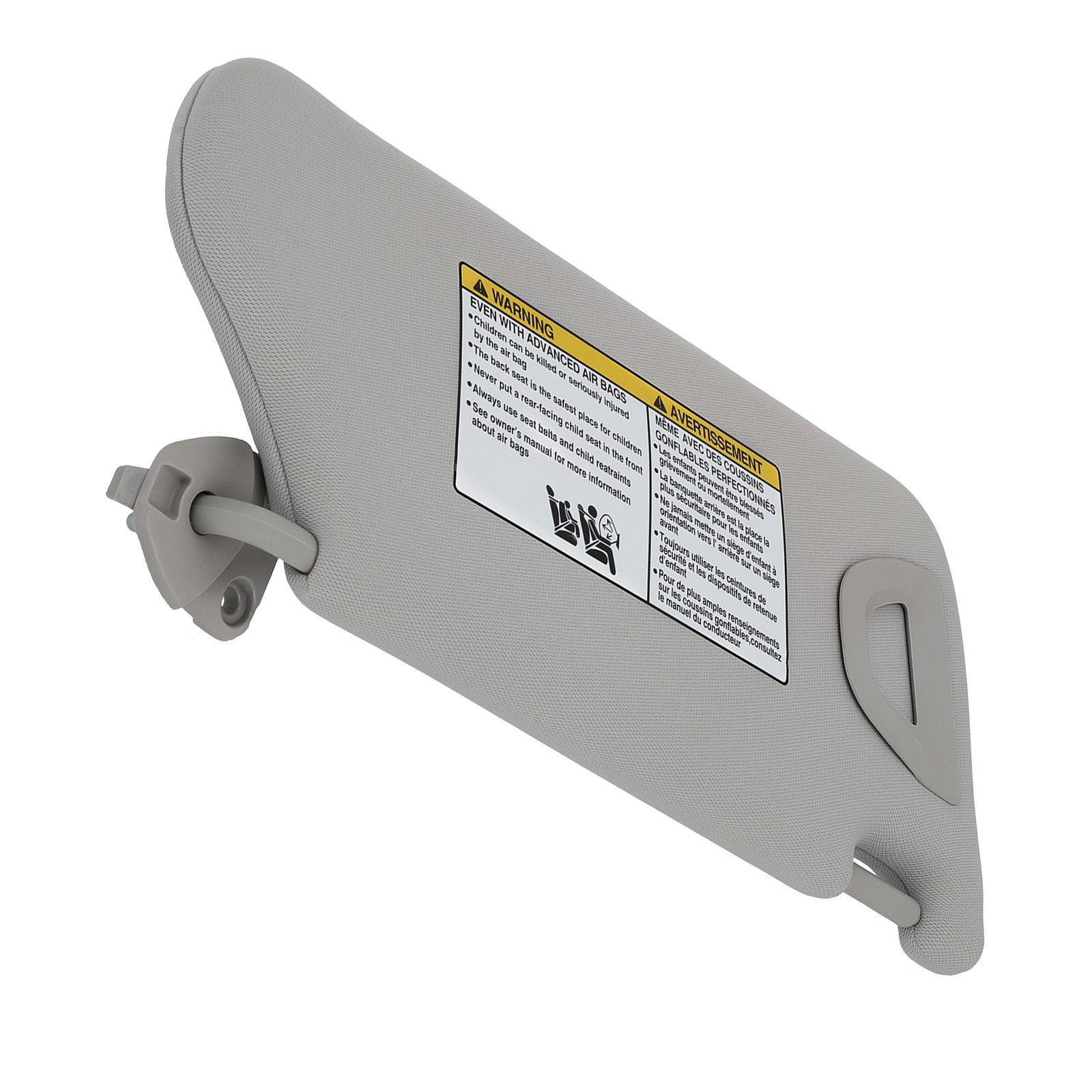 Driver Side Sun Visor with Light for Nissan Altima 2013-2018, Gray UV Resistant, OE 96401-3TA2A view 9